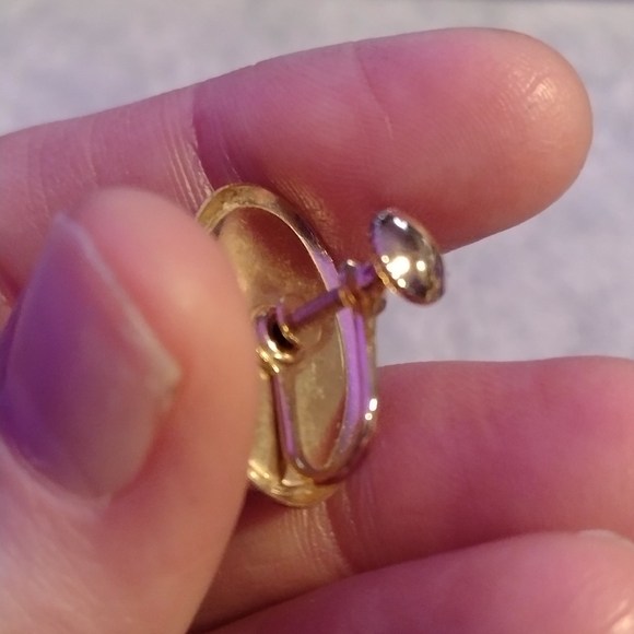 Vtg. Beautiful Guilloche Enamel Rose Brooch Earrings Set - Picture 6 of 9